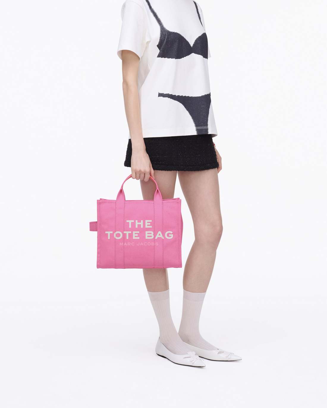 Marc Jacobs The Canvas Medium Tote Bag Bow Pink
