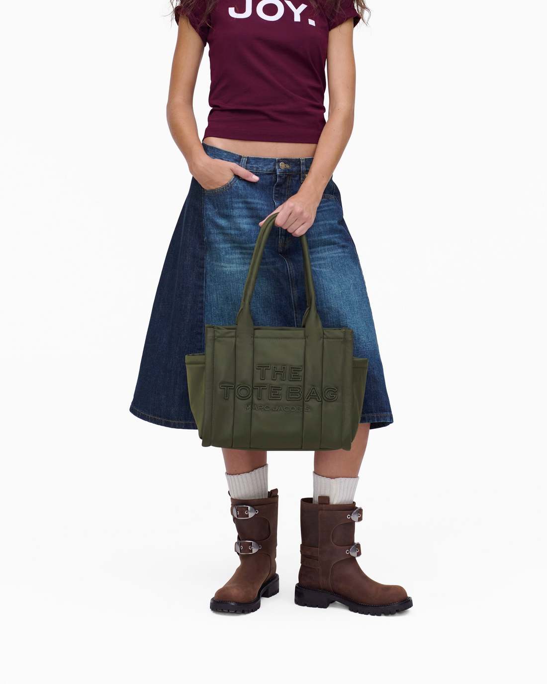 Marc Jacobs The Puffy Nylon Medium Tote Bag Army Green
