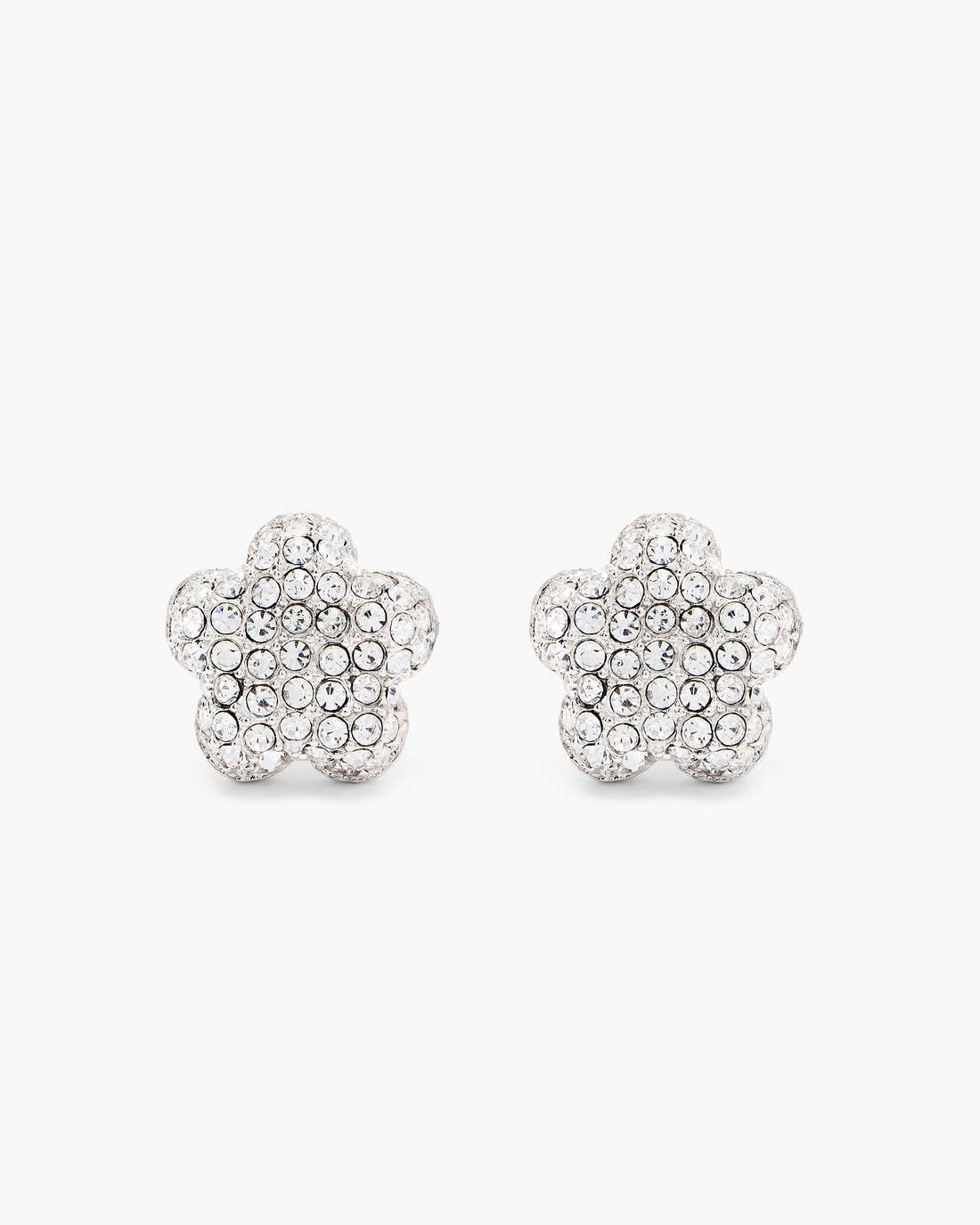 Marc Jacobs The Daisy Pave Stud Earrings Silver/Crystal