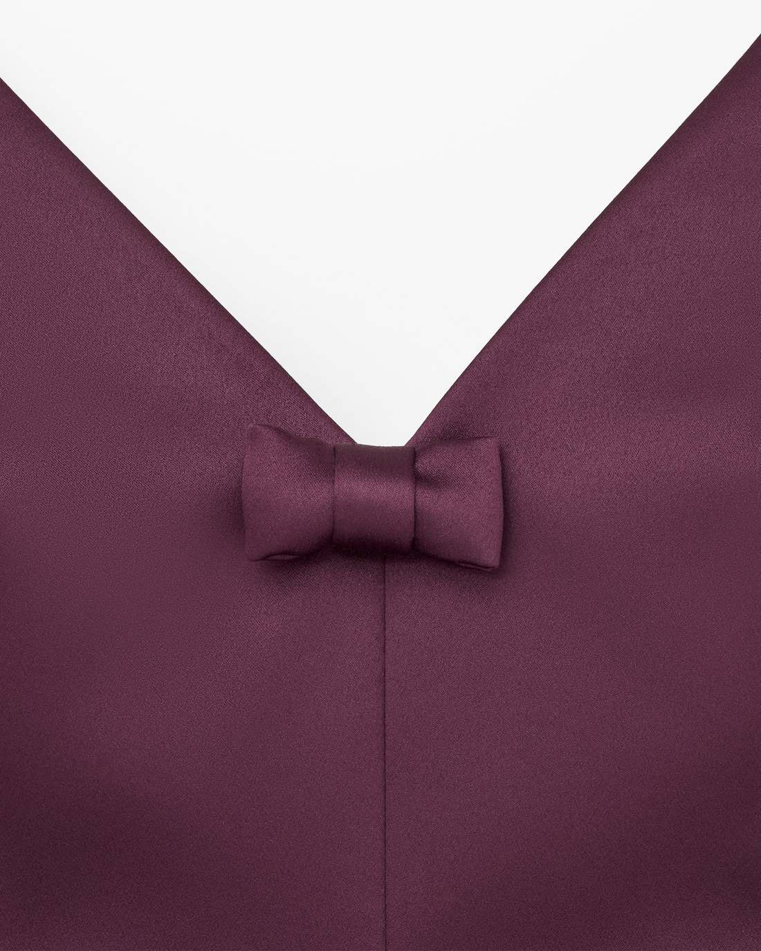 Marc Jacobs Satin Bow Dress Dark Plum