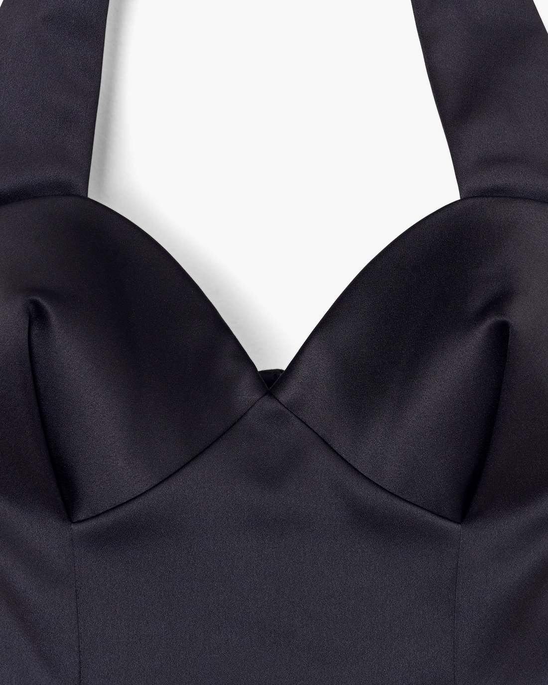 Marc Jacobs Sculpted Satin Halter Dress Black