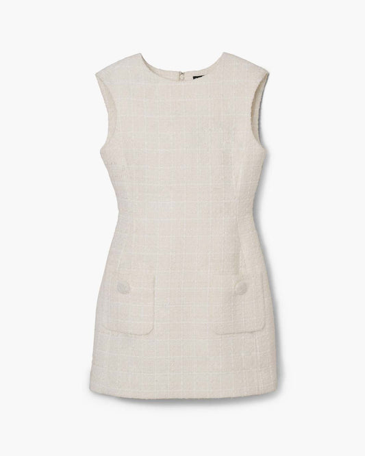 Marc Jacobs Sculptural Tweed Dress Ivory