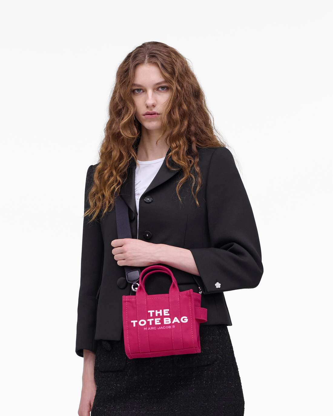 Marc Jacobs The Canvas Crossbody Tote Bag Raspberry Pink
