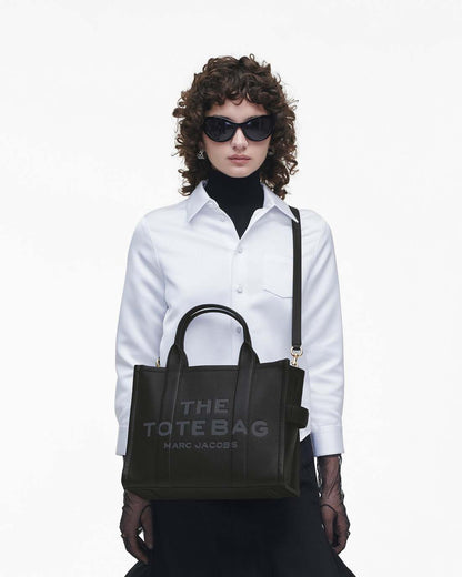Marc Jacobs The Leather Medium Tote Bag Black