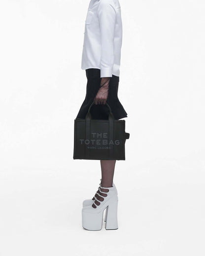 Marc Jacobs The Leather Medium Tote Bag Black