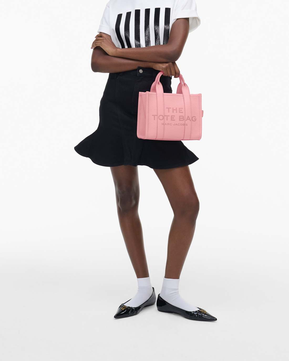 Marc Jacobs The Leather Small Tote Bag Ribbon Pink