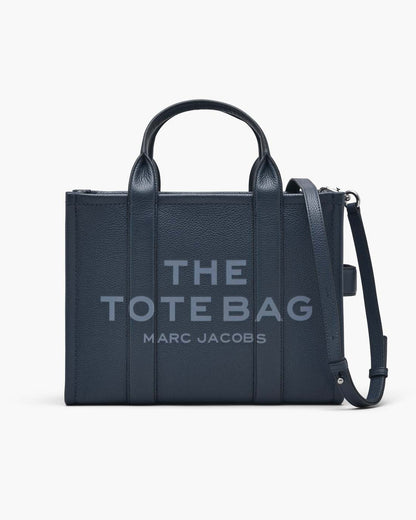 Marc Jacobs The Leather Medium Tote Bag Blue Sea