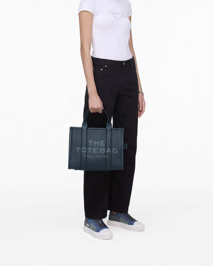 Marc Jacobs The Leather Medium Tote Bag Blue Sea