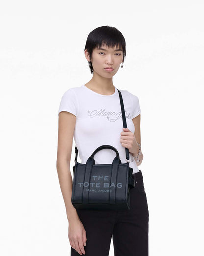 Marc Jacobs The Leather Small Tote Bag Blue Sea