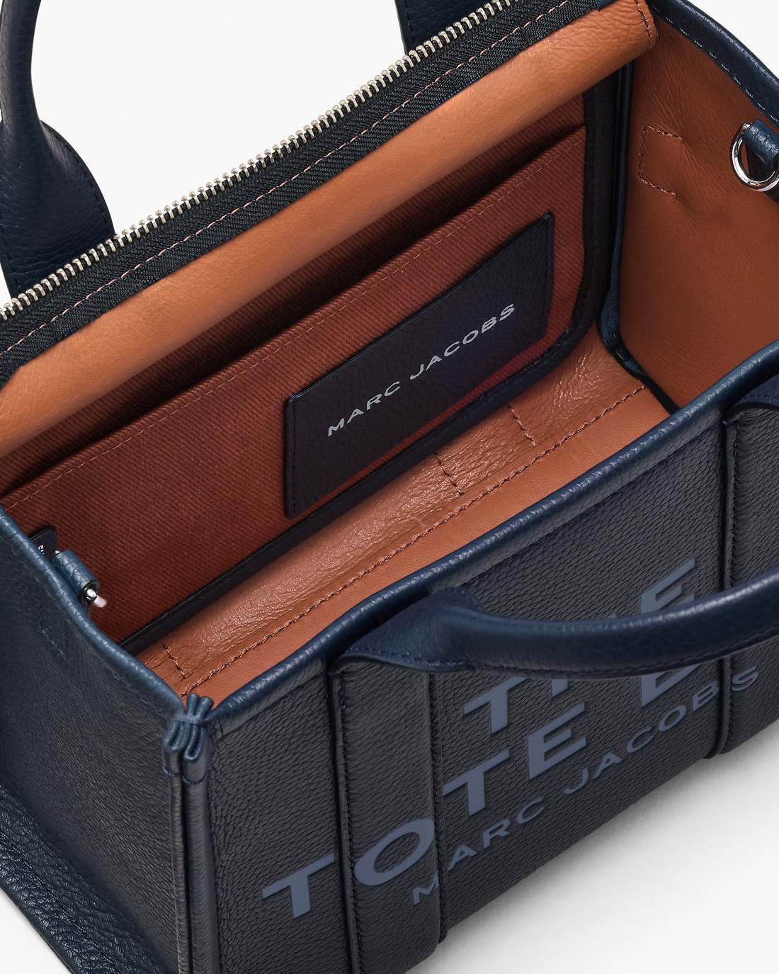 Marc Jacobs The Leather Small Tote Bag Blue Sea