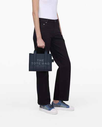 Marc Jacobs The Leather Small Tote Bag Blue Sea