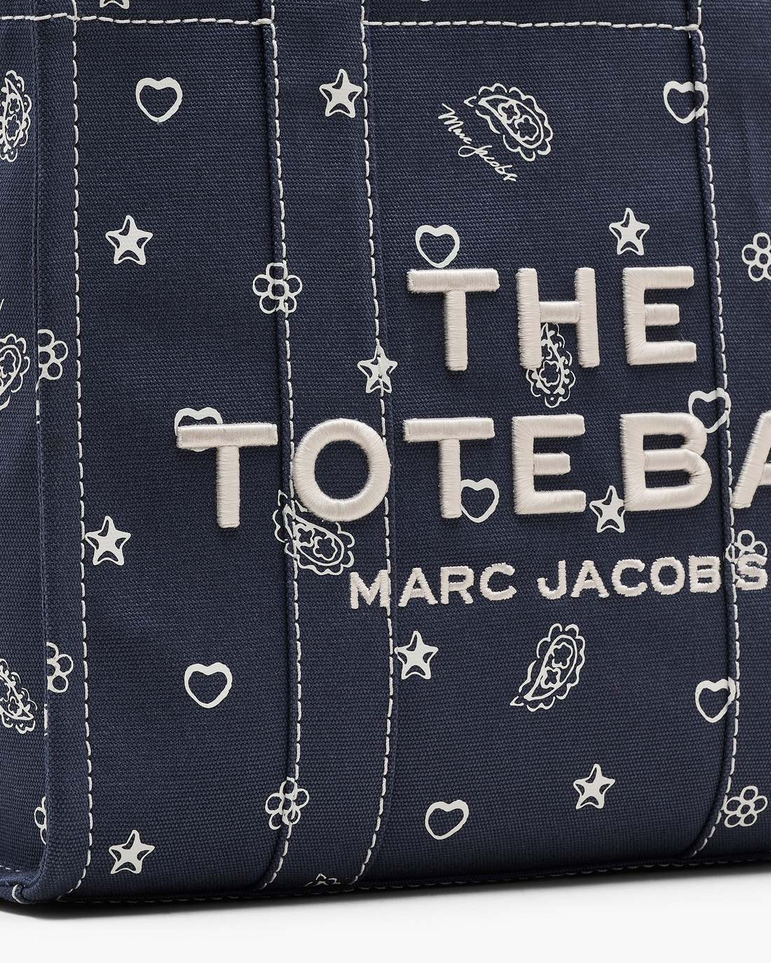Marc Jacobs The Bandana Canvas Medium Tote Bag Navy Multi