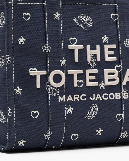 Marc Jacobs The Bandana Canvas Medium Tote Bag Navy Multi