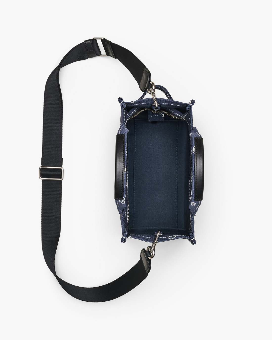 Marc Jacobs The Bandana Canvas Small Tote Bag Navy Multi