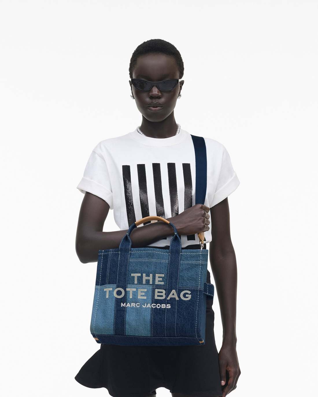 Marc Jacobs The Denim Medium Tote Bag Blue Denim