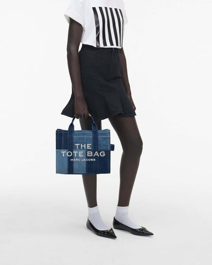 Marc Jacobs The Denim Medium Tote Bag Blue Denim