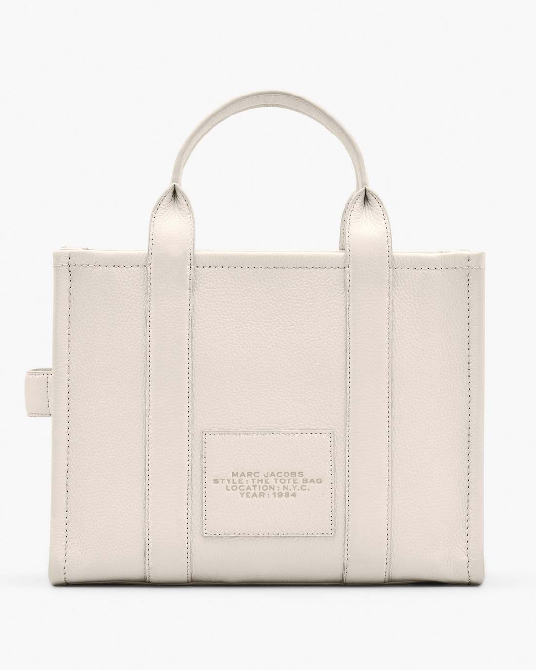 Marc Jacobs The Leather Medium Tote Bag Cotton/Silver