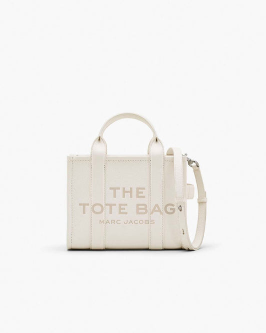 Marc Jacobs The Leather Small Tote Bag Cotton/Silver