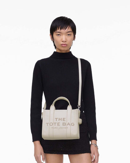 Marc Jacobs The Leather Small Tote Bag Cotton/Silver