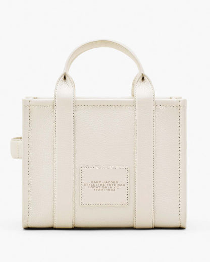 Marc Jacobs The Leather Small Tote Bag Cotton/Silver