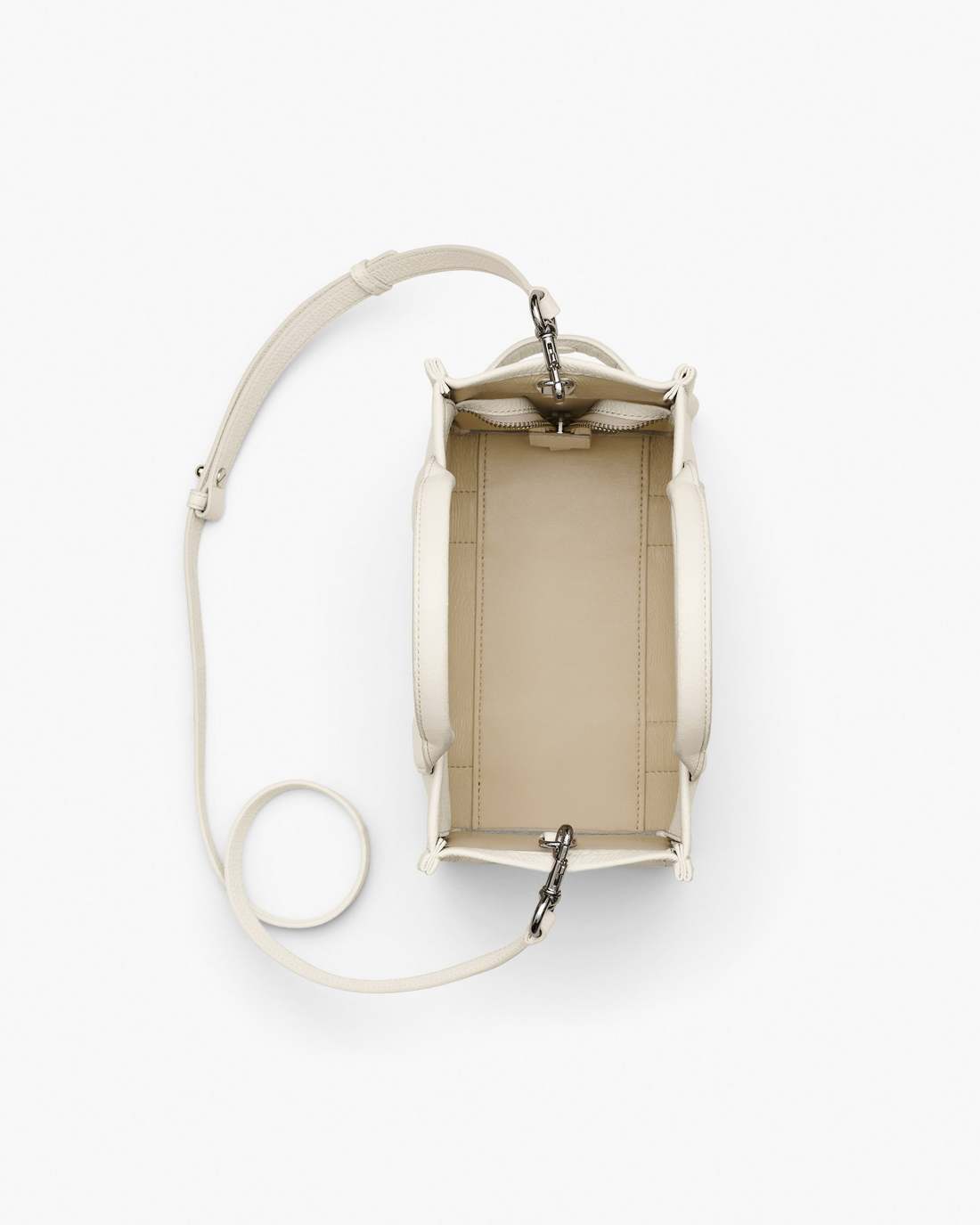 Marc Jacobs The Leather Small Tote Bag Cotton/Silver
