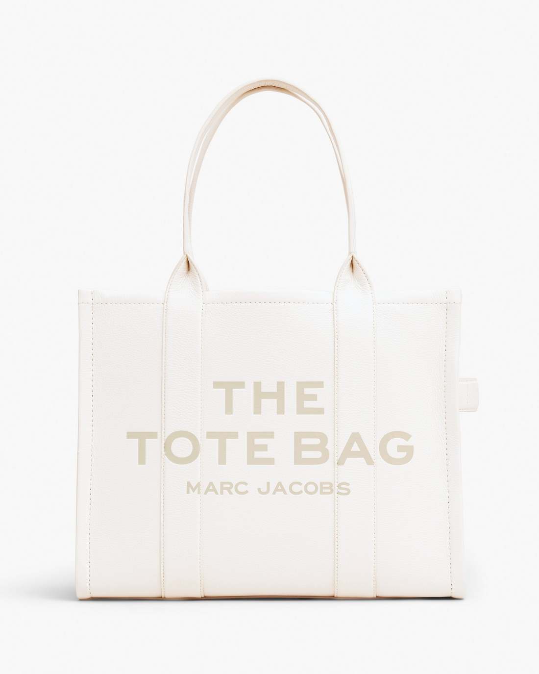 Marc Jacobs The Leather Large Tote Bag Cotton/Silver