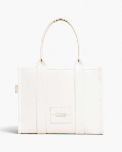 Marc Jacobs The Leather Large Tote Bag Cotton/Silver