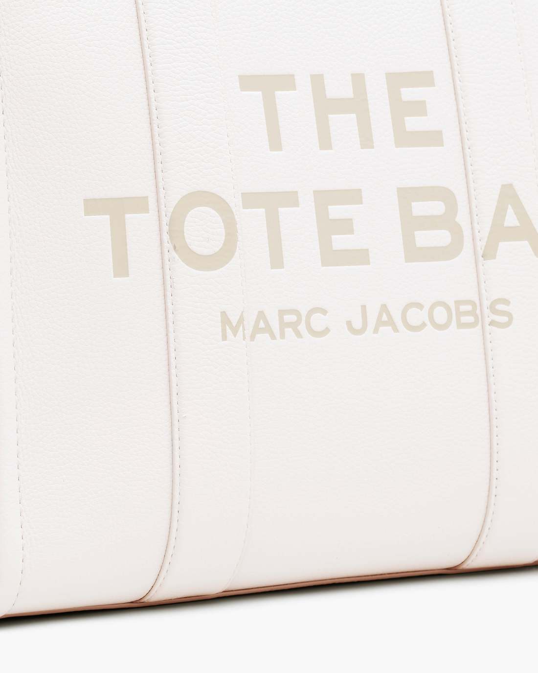 Marc Jacobs The Leather Large Tote Bag Cotton/Silver