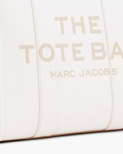 Marc Jacobs The Leather Large Tote Bag Cotton/Silver