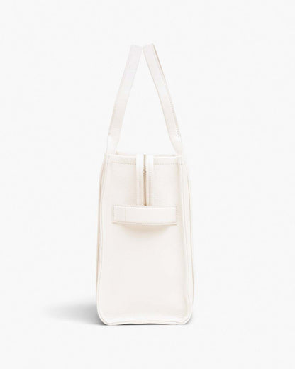 Marc Jacobs The Leather Large Tote Bag Cotton/Silver
