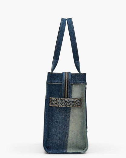 Marc Jacobs The Deconstructed Denim Large Tote Bag Indigo Multi