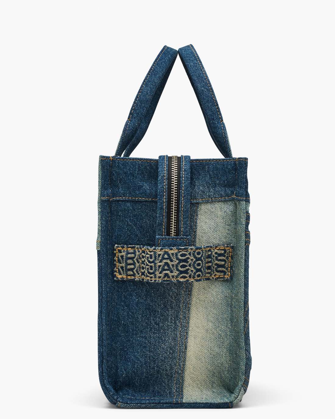 Marc Jacobs The Deconstructed Denim Medium Tote Bag Indigo Multi