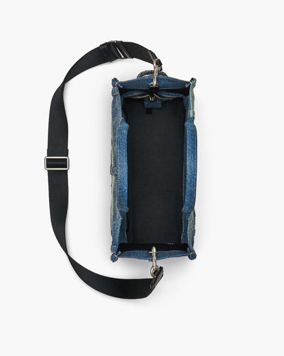 Marc Jacobs The Deconstructed Denim Medium Tote Bag Indigo Multi
