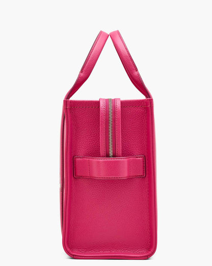 Marc Jacobs The Leather Medium Tote Bag Raspberry Pink