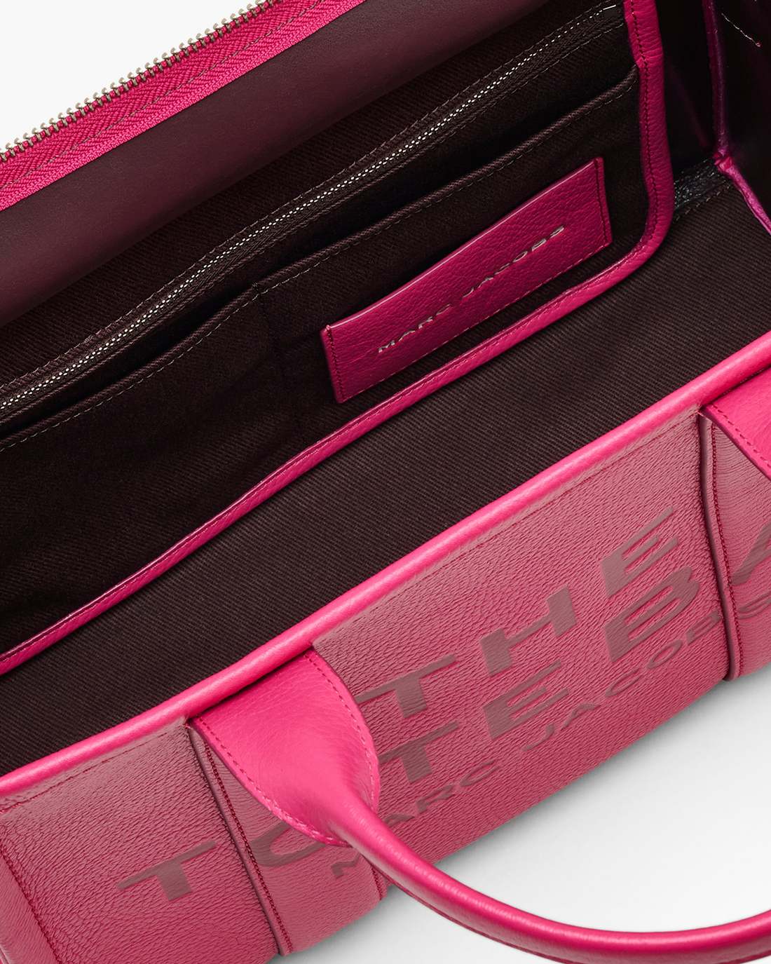 Marc Jacobs The Leather Medium Tote Bag Raspberry Pink