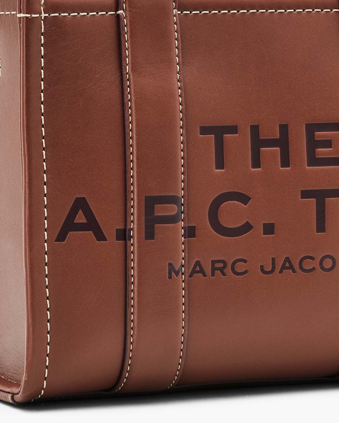 Marc Jacobs The A.P.C. X Marc Jacobs Leather Small Tote Bag Hazelnut