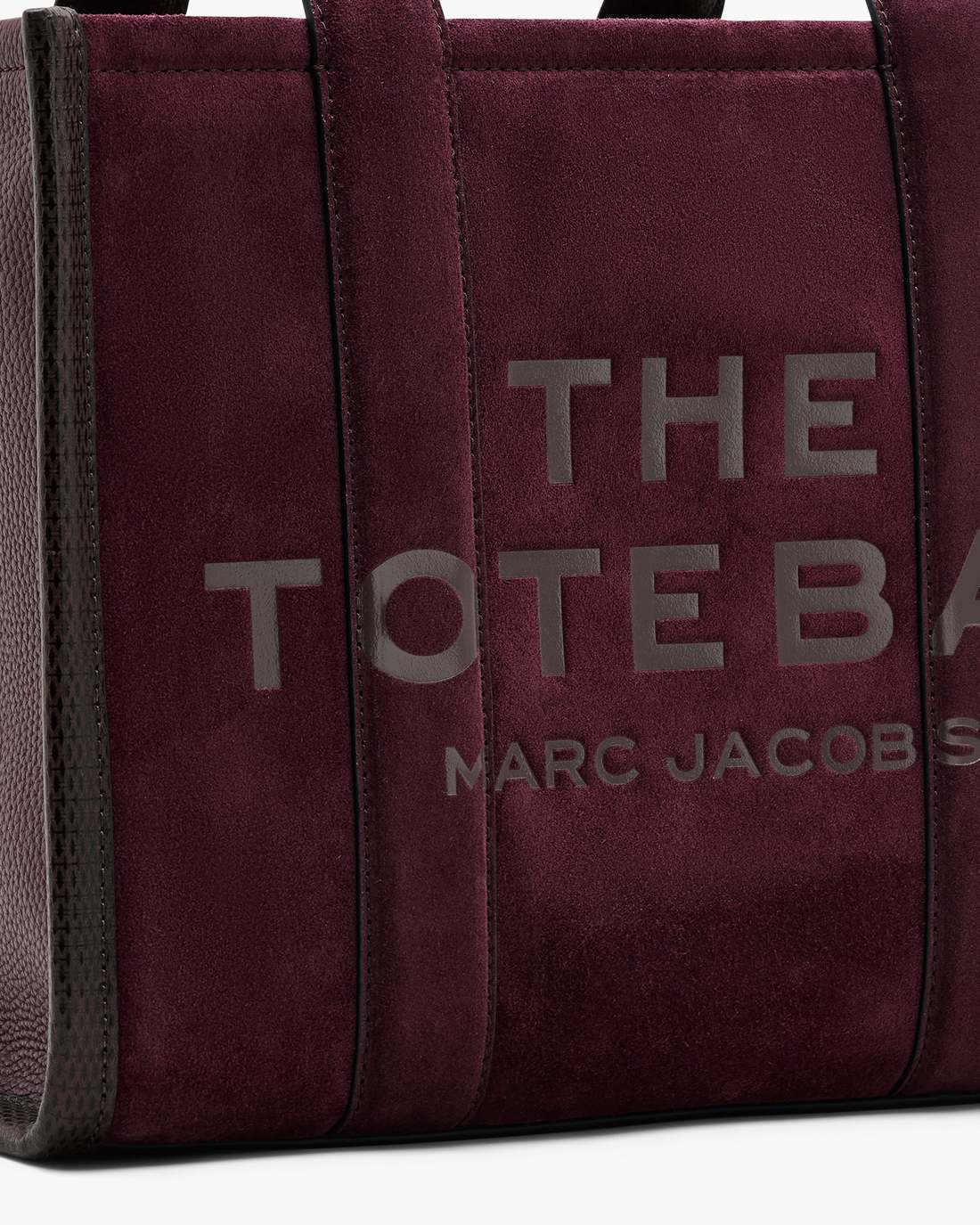 Marc Jacobs The Suede Medium Tote Bag Dark Plum