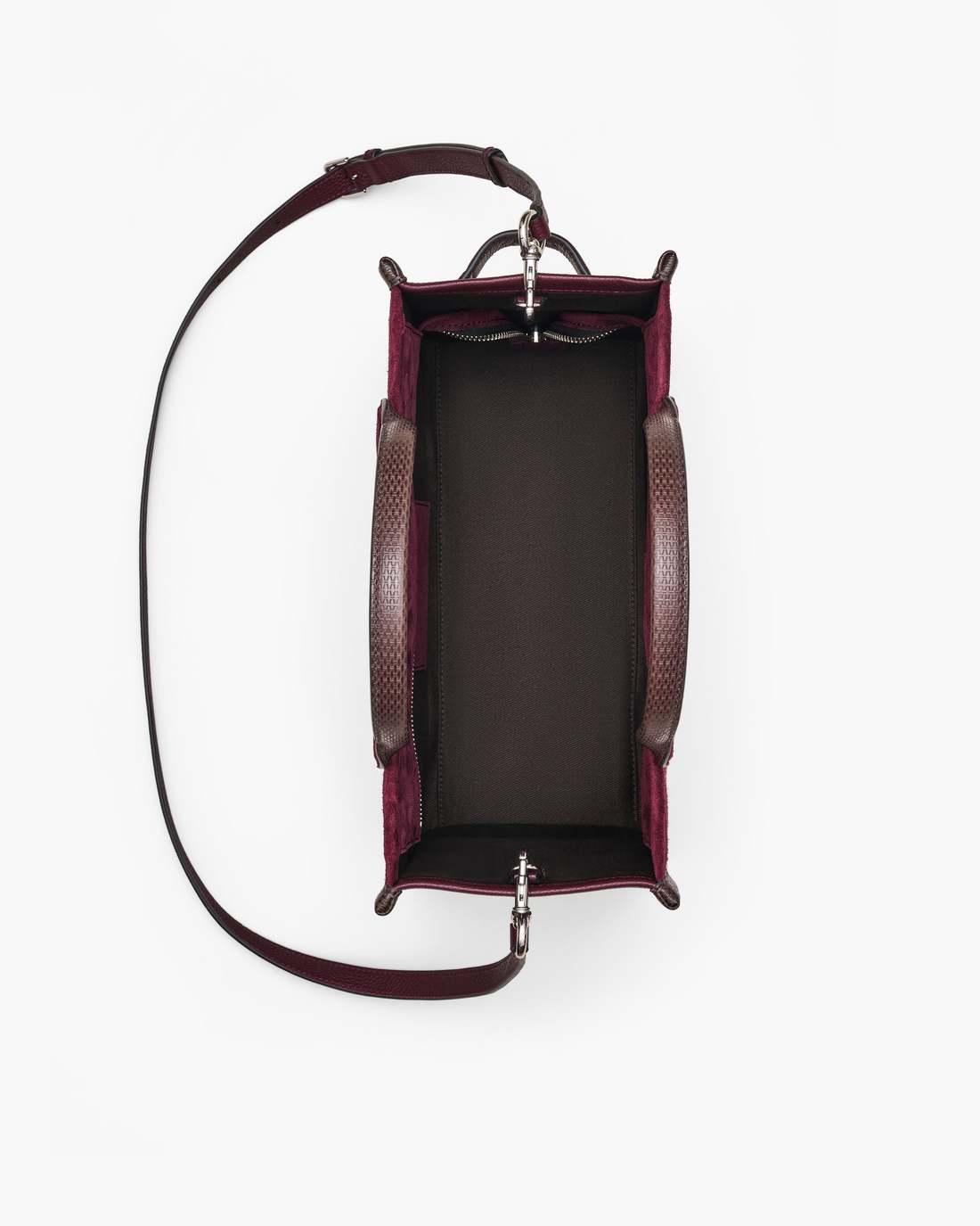 Marc Jacobs The Suede Medium Tote Bag Dark Plum