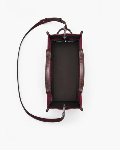 Marc Jacobs The Suede Medium Tote Bag Dark Plum