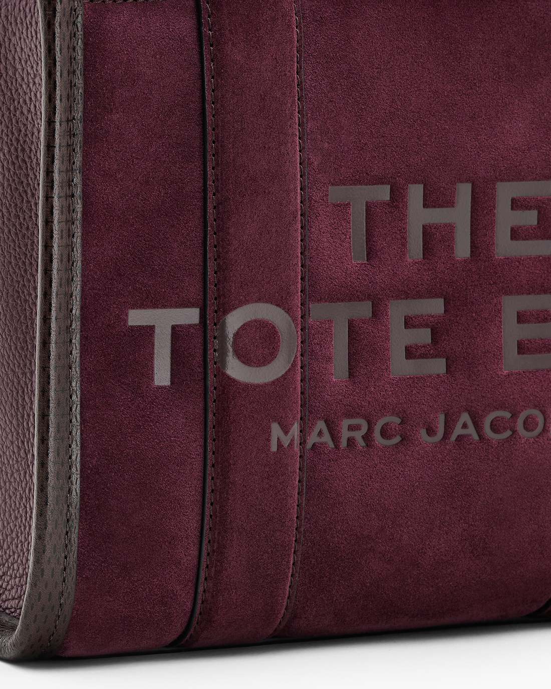 Marc Jacobs The Suede Small Tote Bag Dark Plum