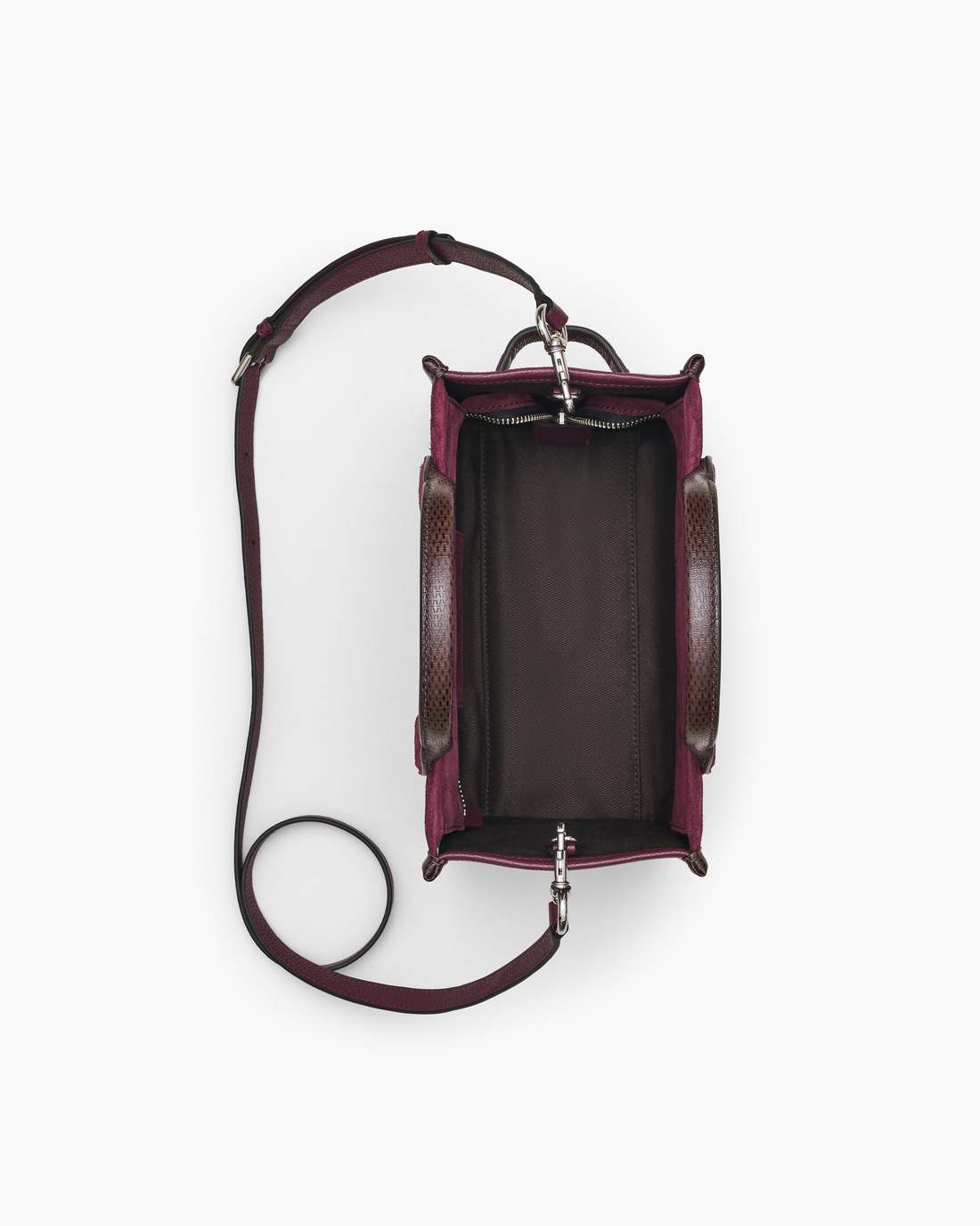 Marc Jacobs The Suede Small Tote Bag Dark Plum