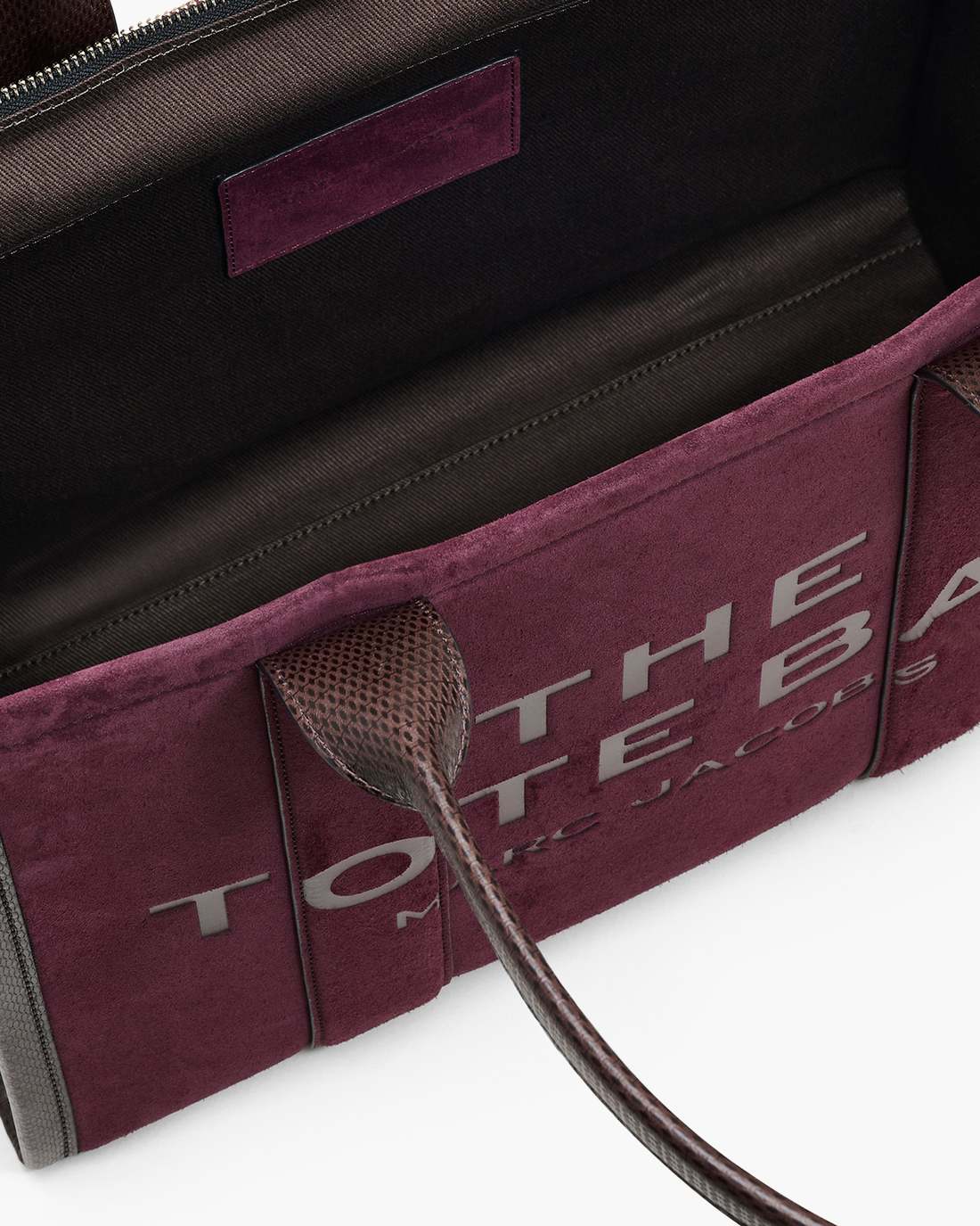 Marc Jacobs The Suede Large Tote Bag Dark Plum
