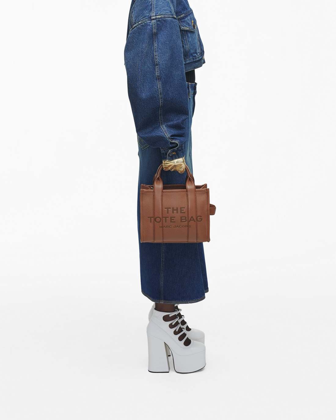 Marc Jacobs The Leather Small Tote Bag Argan Oil