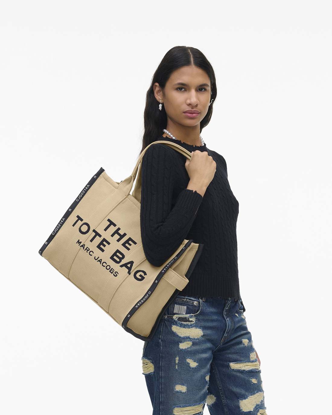 Marc Jacobs The Jacquard Large Tote Bag Warm Sand