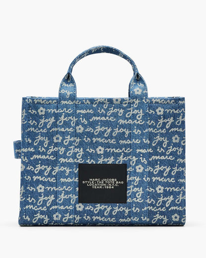Marc Jacobs The Joy Denim Medium Tote Bag Indigo Multi