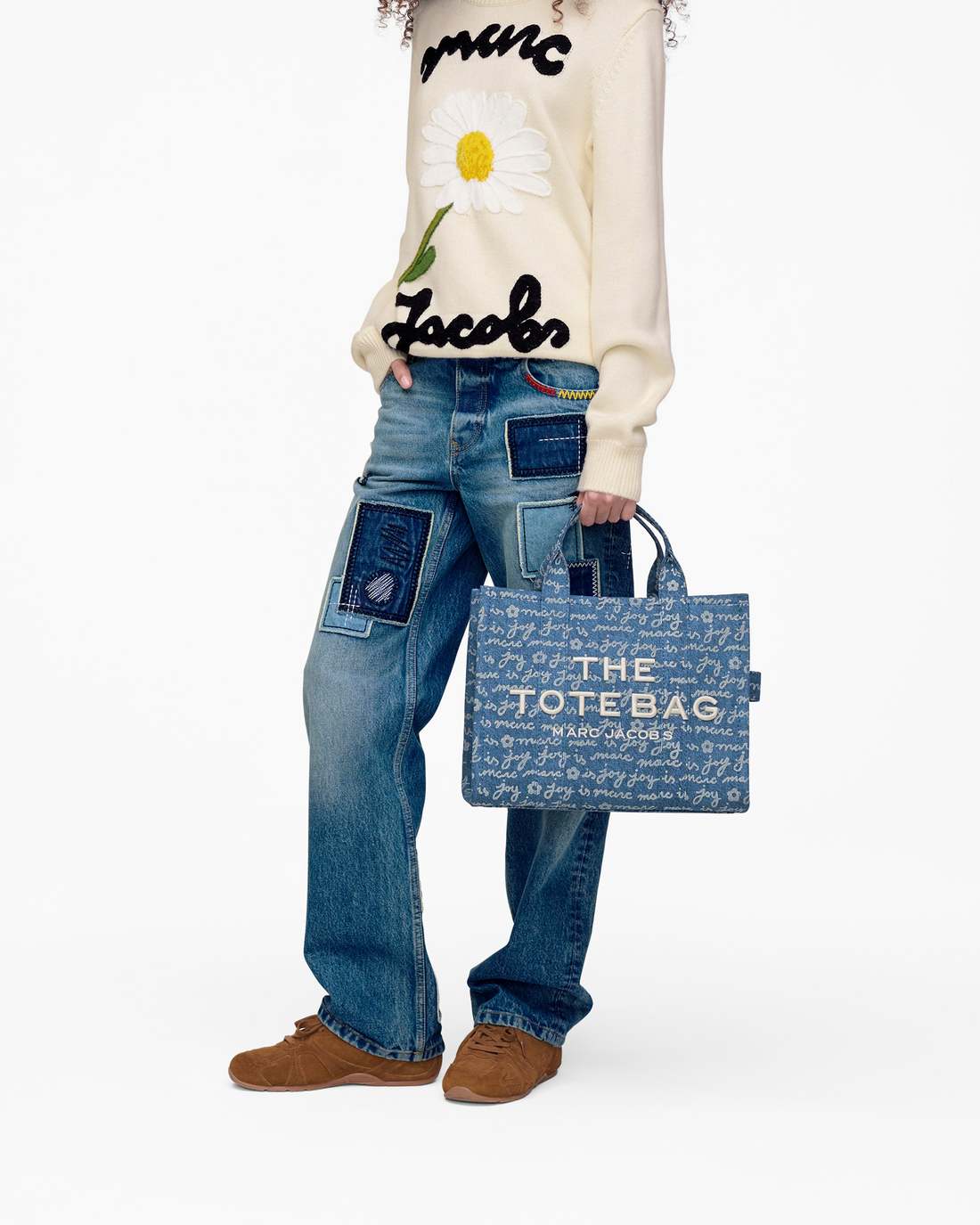 Marc Jacobs The Joy Denim Medium Tote Bag Indigo Multi