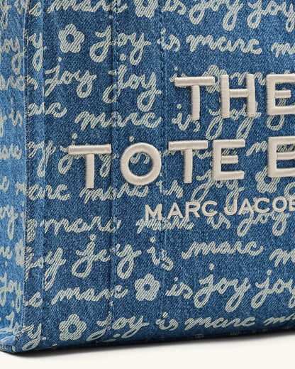 Marc Jacobs The Joy Denim Small Tote Bag Indigo Multi