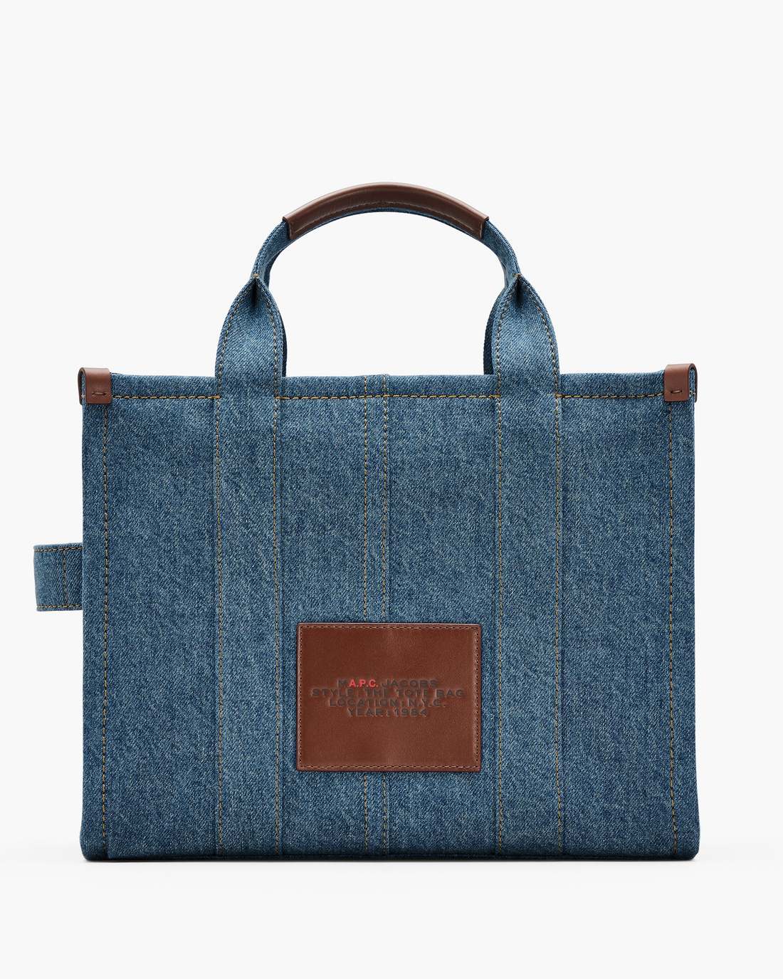 Marc Jacobs The A.P.C. X Marc Jacobs Denim Medium Tote Bag Washed Indigo