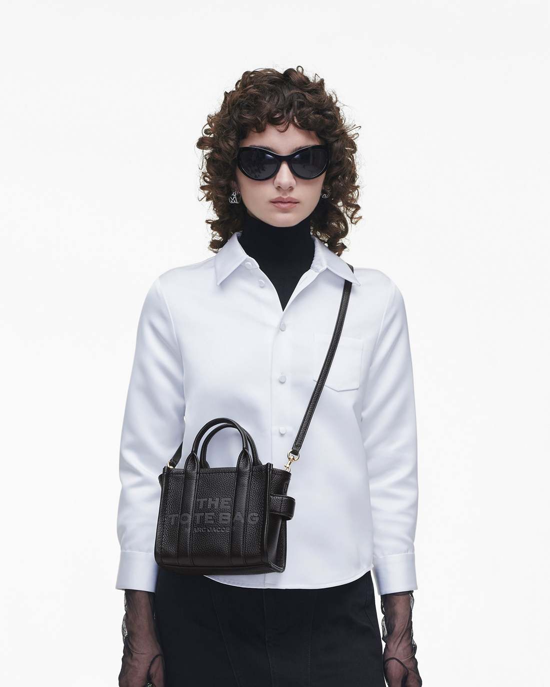 Marc Jacobs The Leather Crossbody Tote Bag Black