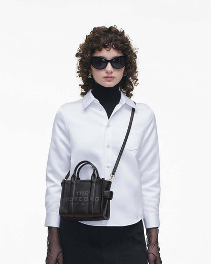 Marc Jacobs The Leather Crossbody Tote Bag Black